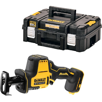 Компактна акумуляторна пила Dewalt DCS369NT (18 В, безщітковий двигун, електронне регулювання частоти обертання, заміна полотна бе