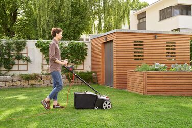 Аератор-скарифікатор AL-KO Elektro 38.4 E Combi Care, 1400 Вт, ширина захвату 38 см, з мішком для збору трави 55 л, для газонів до 800 м