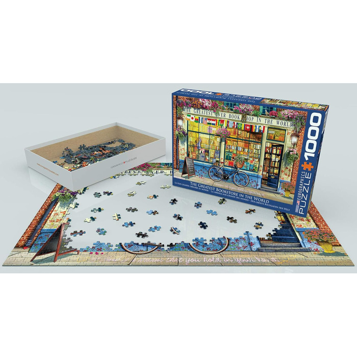 Штук - The greatest bookshop, 48x68cm, синій, фіолетовий, червоний, жовтий, 1000