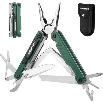 Багатофункціональні плоскогубці WORKPRO, багатофункціональний інструмент 18 в 1 Складаний багатофункціональний інструмент з нержав