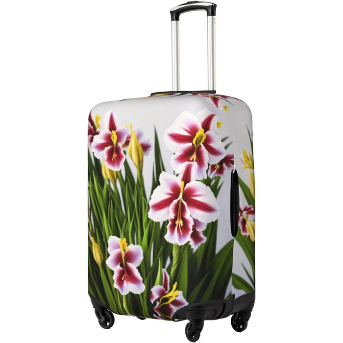 Чохол для валізи Gladiolus, міцний захист, підходить для багажу розміром 45,7 - 81,3 см, Чорний, Великий