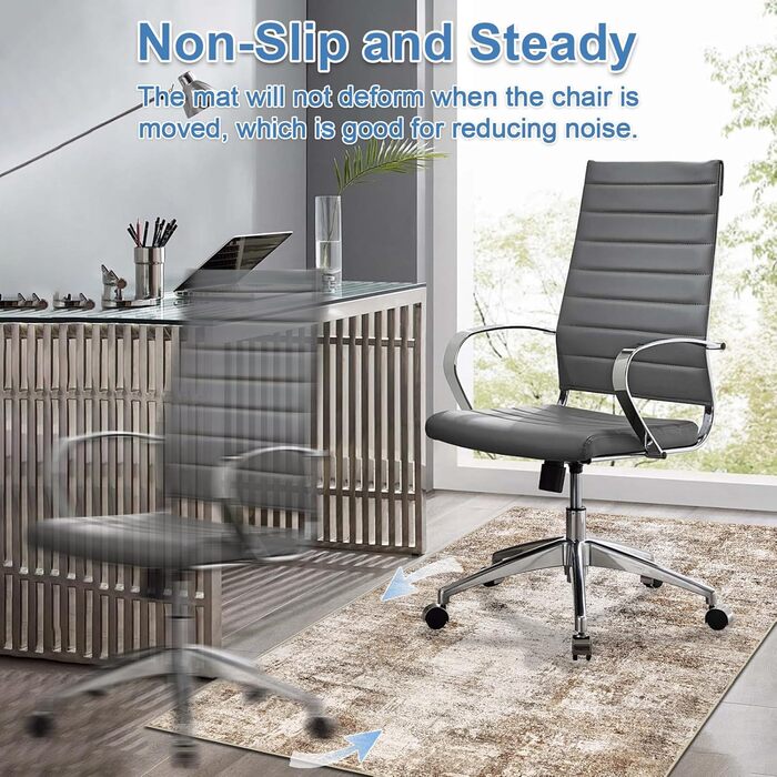 Нековзні килимки для стільців Capslpad для дерев&39яної підлоги, 120x150 см, коричневий, абстрактний дизайн, захисний килимок для підлоги, килимок для стільця, килимок для твердої підлоги, офісне крісло, коричневий, 120x150 см