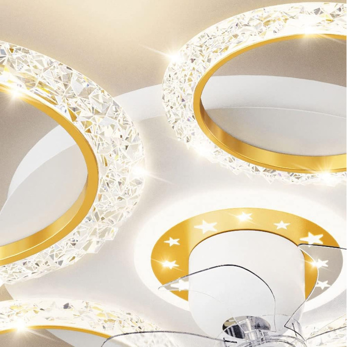 Вт світлодіодний стельовий світильник з регулюванням яскравості, стельовий вентилятор зі світлодіодним підсвічуванням, регульовано