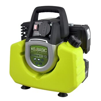 Інверторний генератор KSB 10i, генератор потужністю 1000 Вт, електронне перетворення електричної енергії, аварійний генератор живлення для чутливих електроприладів, двигун Euro 5, розетка Schuko 230 В, клас захисту IP23M, Blue 10i