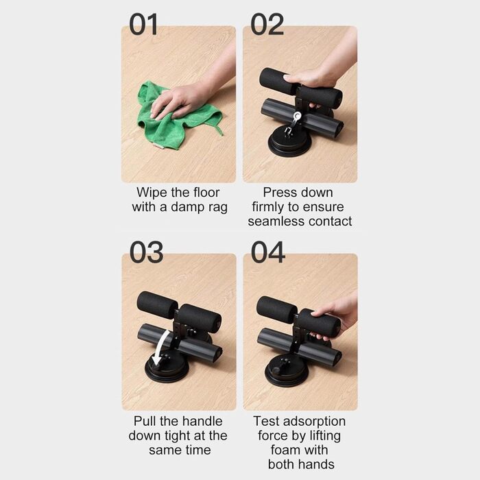 Помічник для присідань з еспандером, портативний тренажер для присідань, тренування м&39язів живота, тримач для ніг з двома присосками, домашнє фітнес-обладнання, рожевий