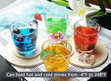 Виглядають як скло 300 мл набір з 6 пластикових стаканів для пиття, можна мити в посудомийній машині, без вмісту BPA, не б'ються,