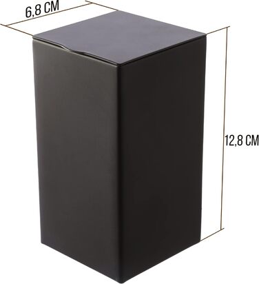 Квадратних металевих герметичних банок для зберігання/чаю, приблизно для 150 г чаю Ерл Грей 12,8 x 6,8 x 6,8 см (В, Ш, Г) також ідеально підходять як банки для кави або спецій, 6