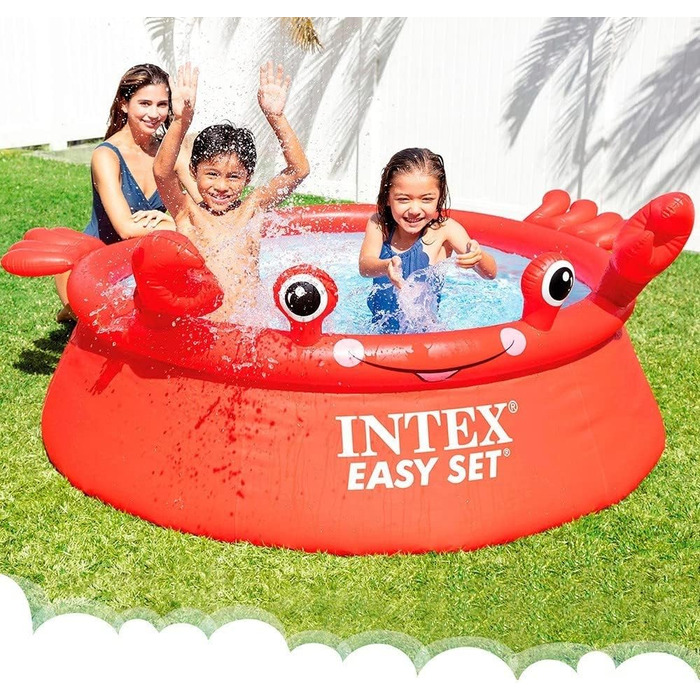 Наземний басейн Easy Set Round Crab, 880 л, ПВХ, червоний, 183x51 см, 26100NP