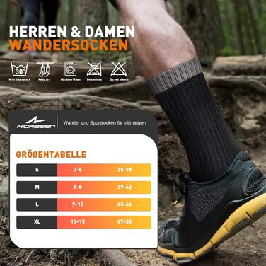 Шкарпетки для походів з мериносової вовни для чоловіків та жінок, термошкарпетки для активного відпочинку, трекінгові шкарпетки, теплі зимові шкарпетки, спортивні шкарпетки, шкарпетки для бігу, дихаючі, з амортизацією та захистом від пухирів, 3 пари, розм
