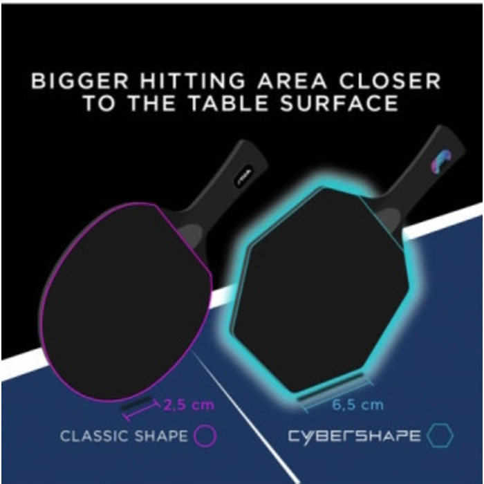 Ракетка для настільного тенісу Stiga Pro Carbon Plus Cybershape 5 Star FL (1215-0401-35)