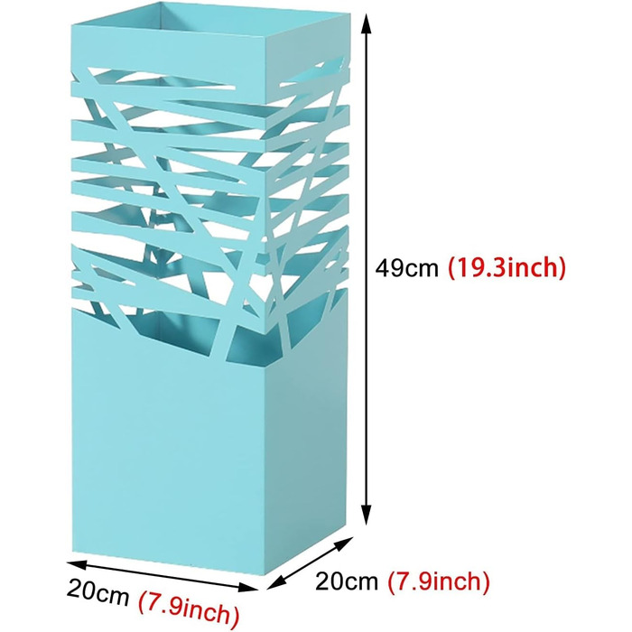Тримач для парасольки Cuiynic, місце для зберігання парасольок, синя підставка для парасольки, підставка для ходьби, палиці для ходьби, парасольки, маленькі підставки для парасольок для вхідної зони, фермерський будинок, міцне відро для парасольки з Meta