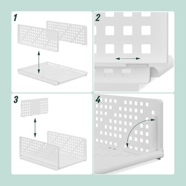 Комплект органайзерів для гардеробу Relaxdays із 3 предметів, коробки для зберігання речей, що штабелюються, 24,5x33,5x43,5 см, розсувні, білі, великі