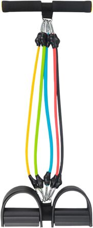 Еспандер для педалей, тренажер для м&39язів живота еластичний, нековзний, регульований, для фітнесу, тонусу, розтяжки вдома, чорний