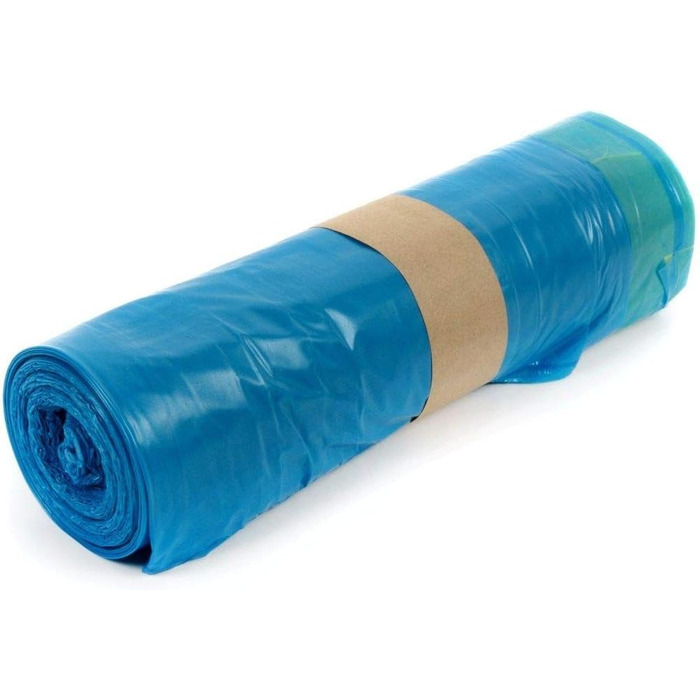 Забавні мішки AG-879 з ПВД зі шнурком, 700 x 1100 мм, тип 60, сині, приблизно 120 л, 250 шт. ) Поодинокі