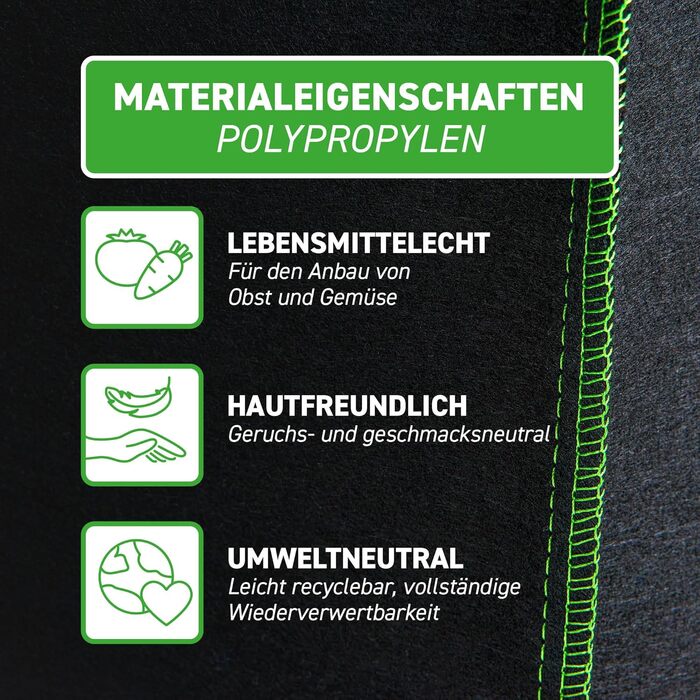 Мішки для рослин GardenMate з нетканого матеріалу об&39ємом 6 x 60 л, Ø45,5 см, висота 40 см - GREENLINE 6 x 60 літрів (D45,5 x H40 см) Greenline