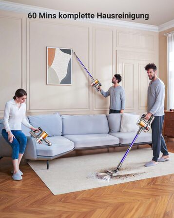 Акумуляторний пилосос, 45000 Па/550 Вт, час роботи 60 хв з настінною зарядкою, ароматична карта, чаша 1,8 л, світлодіодний дисплей