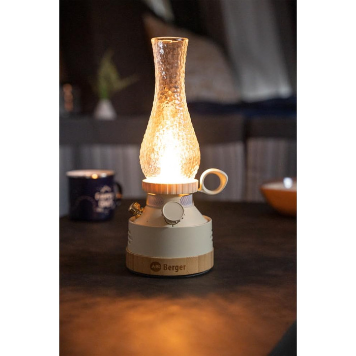 Ліхтар для кемпінгу Berger Dorina з портативним зарядним пристроєм Акумуляторний кемпінговий ліхтар для використання без електрики Кемпінговий ліхтар з батареєю та USB-кабелем Легкий кемпінговий ліхтар для використання в наметах без електроенергії