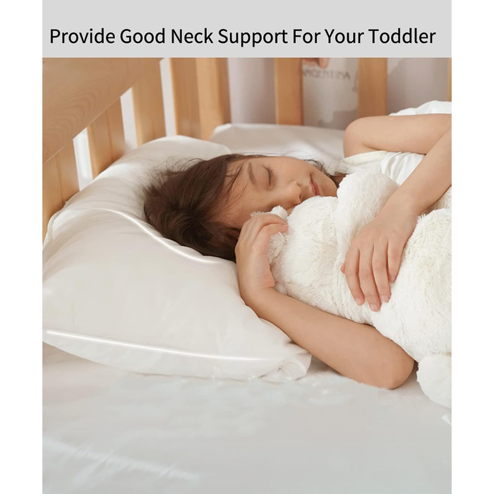 Дитяча подушка 40x60 см з бавовняною наволочкою - М'яка бавовняна подушка, на якій сплять діти - Гіпоалергенна дитяча подушка - Ди