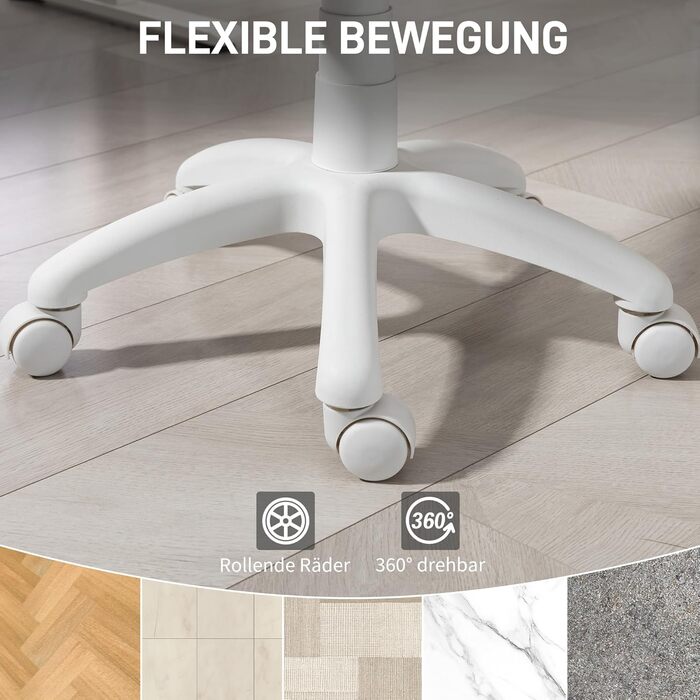 Офісний стілець HOMCOM Ергономічне робоче крісло з С-подібною спинкою, регульоване по висоті без підлокітників, м&39яке комп&39ютерне крісло, синій