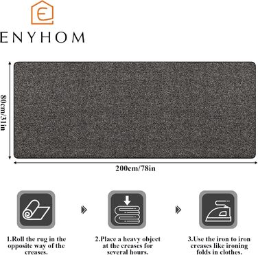 Килимова доріжка 80x200 см, що прається, для передпокою, нековзний килим для пральної машини, для передпокою, кухонна доріжка для вхідної зони, спальні, коридору, чорно-сірого кольору, чорно-сірого кольору, 80 x 200 см