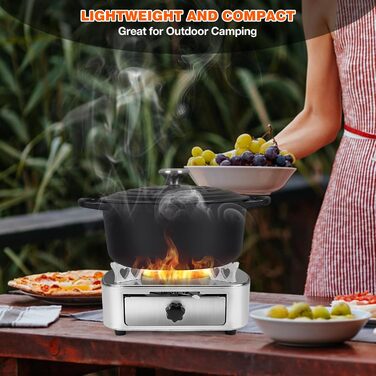 Спиртова плита onlyfire Spirit Stove, портативна кемпінгова плита для використання в приміщенні та на вулиці, компактна спиртова плита з нержавіючої сталі, спиртоварка, спиртова плита для приготування їжі, кемпінгу, трекінгу, саду, пікніка