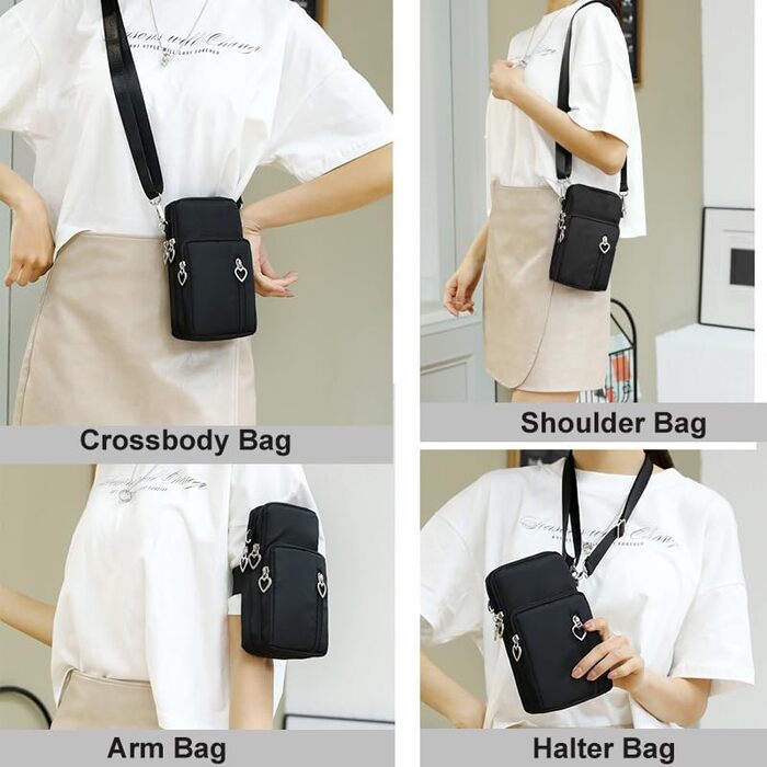 Жіноча сумка через плече DuoLmi невелика, жіноча сумка через плече, нейлонова міні-сумка для мобільного телефону невелика сумка че