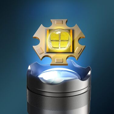 Світлодіодний ліхтарик WholeFire, акумуляторний USB, 2 шт., надзвичайно яскравий 90000 люмен XHP70.2, з можливістю масштабування, водонепроникний, потужний, 5 режимів, аварійне освітлення для використання на вулиці