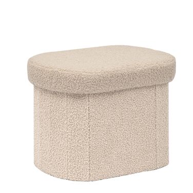 Лавка для зберігання Bonlife, Складана скриня для зберігання, Пуф для ніг, Love, для спальні, вітальні, коридору, Бежевий, 41 x 31 x 31 см (Бежевий 41Г x 31Ш x 31В см)