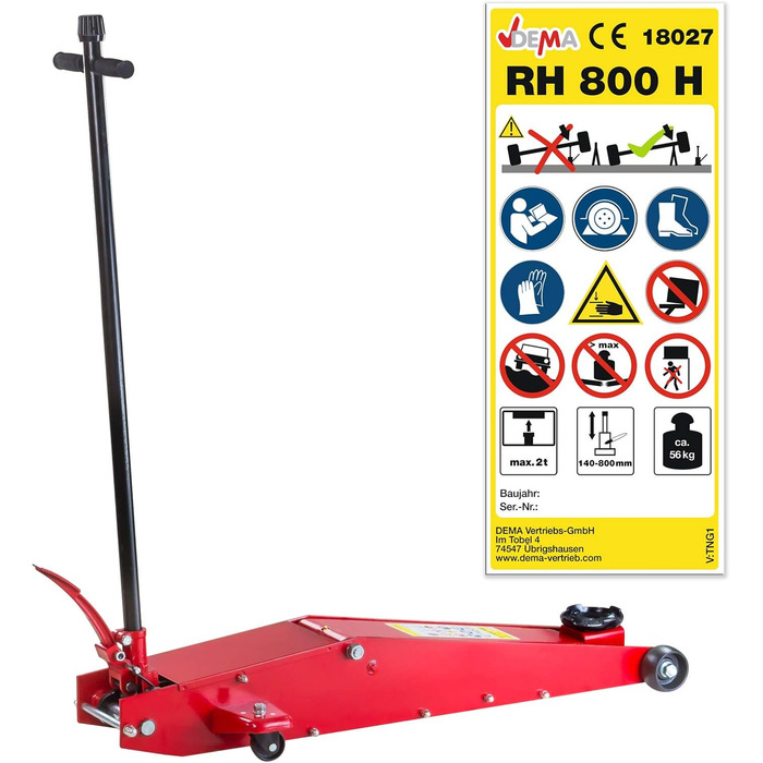 Домкрат для візка DEMA RH 800 2 тонни