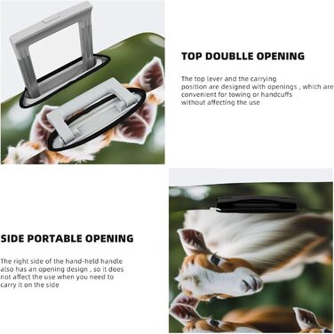 Чохол для валізи Ziegen, міцний захист, підходить для багажу розміром 45.7-81.3 см, малий, Чорний