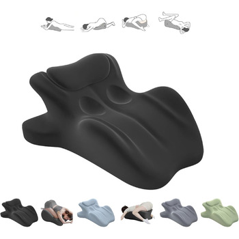 Подушка для пар, подушка Sweet Spot, кут нахилу 27 для ідеального положення, ергономічна підтримка постави для хребта та багатофункціональна подушка для ліжка, ідеально підходить для сидіння та лежання (чорна)