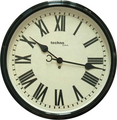 Кварцовий настінний годинник Techno Line WT 7050, 50см x 13см, чорний