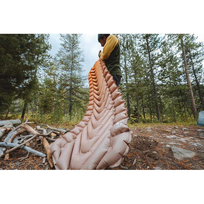 Надувний килимок Klymit Static V2 з ізоляцією Підвищений комфорт Портативний, надлегкий, легко надувається, складаний надувний матрац для кемпінгу, походів та піших прогулянок Blend