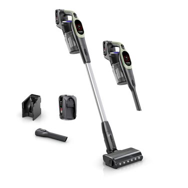 Акумуляторний пилосос Bosch Unlimited 9 BBS921TBA, бездротовий, MicroClean Technology, дисплей, компресія пилу, HEPA-фільтр, 10 років гарантії на двигун, змінний акумулятор, LED-підсвітка, щілина для вузьких місць, зелений