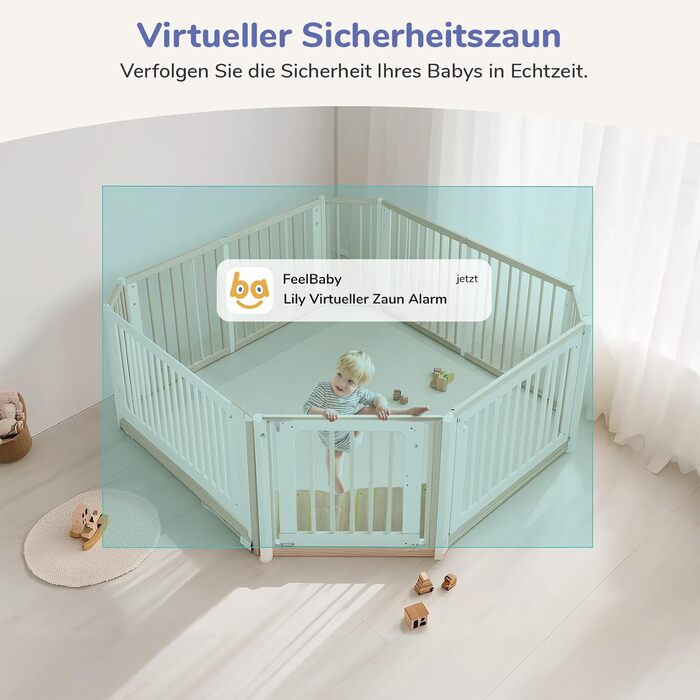 Радіоняня Jeeber 2K/3MP із камерою та додатком Без підписки, 5-дюймова відеоняня з нічним баченням HDR, виявлення плачу/руху/шуму,