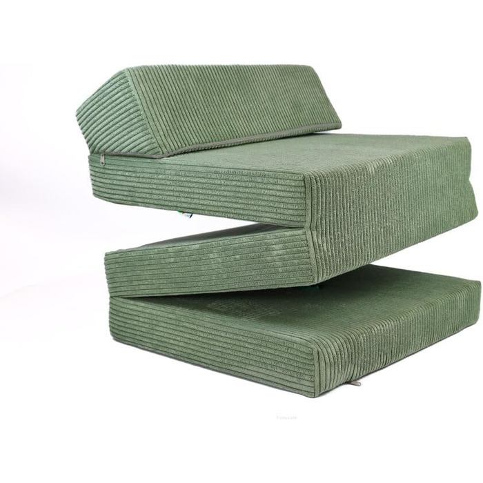 Розкладний матрац 200x70x10 см з узголів&39ям та подушкою Розкладне гостьове ліжко для дитячих кімнат та кемпінгу, матрац з пінопласту Портативний розкладний матрац Розкладний вельветовий матрац Світло-зелений