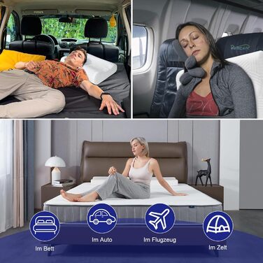 Подушка для шиї LAMB Pillow, ергономічна подушка для підтримки шиї з регульованою висотою з піни з ефектом пам&39яті з наволочкою, яку можна прати, 50x35 см, біла 1