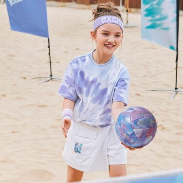 Волейбольний м'яч Тренувальний, Розмір 5, М'яка штучна шкіра, Фіолетовий, Для приміщень та вулиці, Для початківців та дорослих