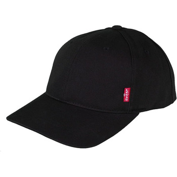 Чоловіча класична саржева бейсболка Levi's з червоною вкладкою 58 Black (чорна)