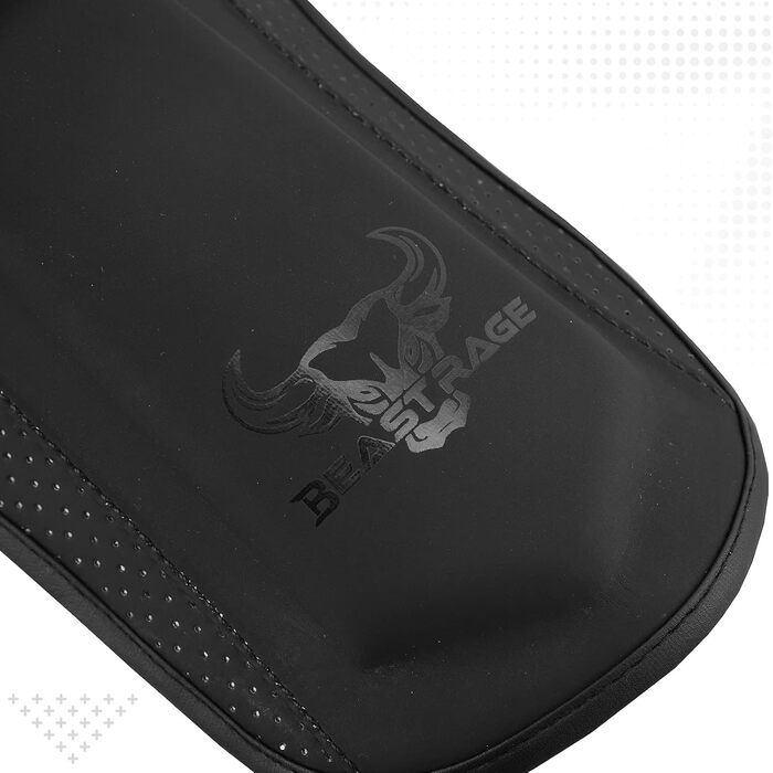 Щитки для гомілок BEAST RAGE для кікбоксингу, муай-тай, ММА, щитки для гомілок із захистом підйому стопи, спорядження для тренувань ММА, спарингу, бразильського джиу-джитсу, карате, боксу, тхеквондо, чорні, M