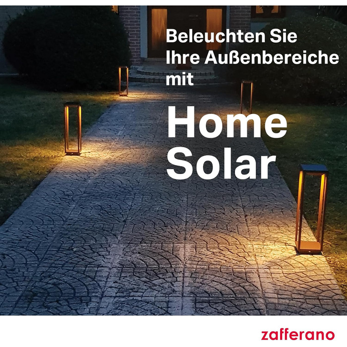 Сонячний торшер Zafferano Home Solar, бездротова підлогова лампа з сонячною панеллю та датчиком руху для вулиці, диммер, 3000 K, висота 50 см, темно-сірий