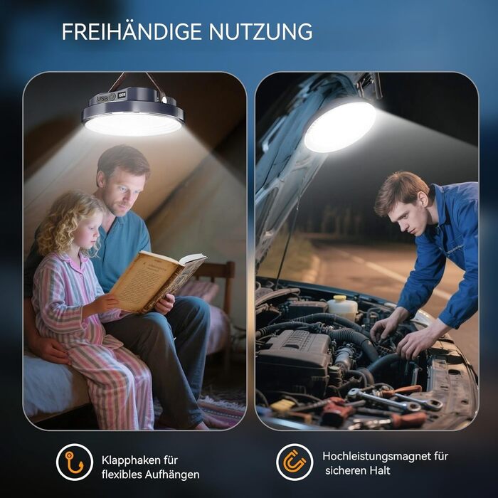 Світлодіодний кемпінговий ліхтар LETOUR, акумуляторний кемпінговий ліхтар з акумулятором 5200 мАг, зовнішній кемпінговий ліхтар, 4 режими освітлення, акумуляторний кемпінговий ліхтар, світлодіодний кемпінговий ліхтар, ліхтар для намету, аварійне освітленн