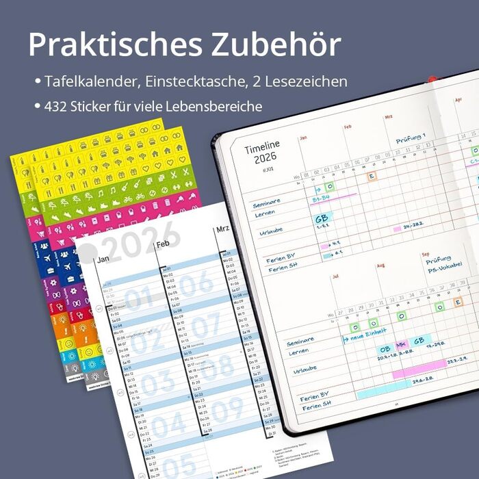 Бізнес-планувальник weekview 2026 A5 Професійний персональний органайзер та планувальник успіху Тижневе та щоквартальне планування, річні цілі, бізнес-інструменти, сторінки для нотаток (чорний, класичний) Класичний чорний