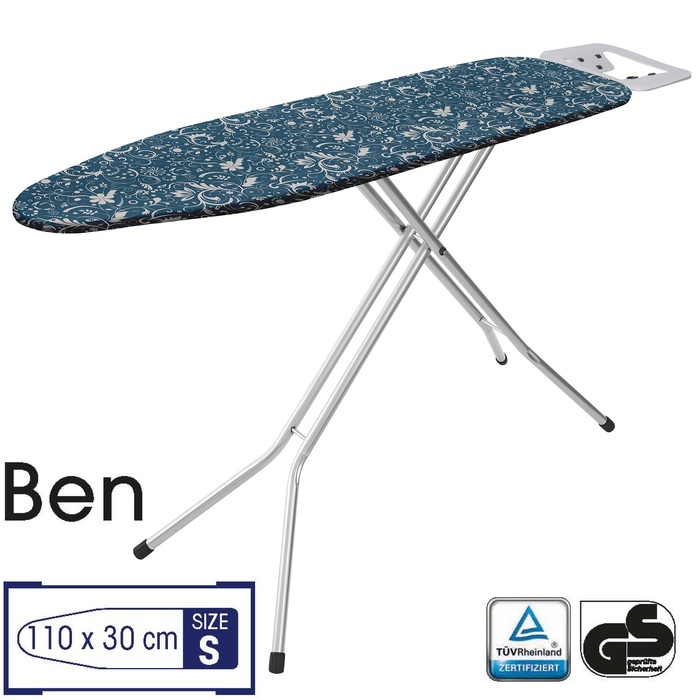 Дошка для прасування Casa Si Ben 110x30 Silver with White/Blue Plants (CS98090G323)
