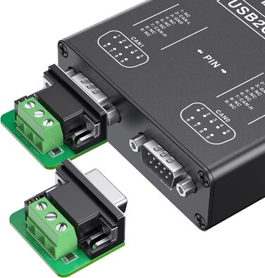 Двоканальний USB-CAN конвертер для Raspberry Pi 5/4/Pi 3B/Pi 3/Pi Zero (W)/Jetson Nano/Tinker Board/всіх SBC/настільних комп&39ютерів/ноутбуків, підтримує Windows, Linux, Mac OS, Android, Venus OS USB2CAN-X2