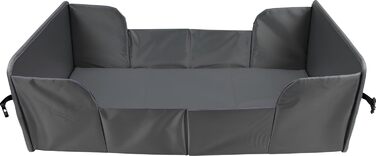 Складне дитяче ліжечко для подорожей з матрацом - надзвичайно легке, компактне, кишені з боків, 41 x 74 см (у зібраному вигляді) / 41 x 26 см (у складеному вигляді), 100 поліестер, чорний/сірий