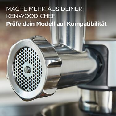 М'ясорубка Kenwood KAX950ME, аксесуар для кухонних комбайнів Kenwood, сріблястий