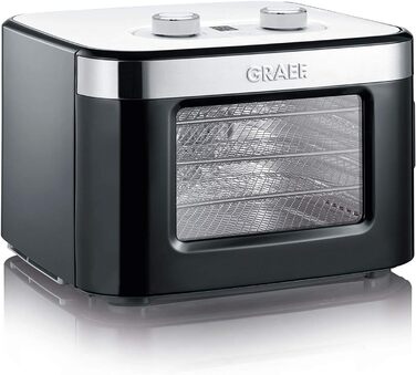 З 4 лотками з нержавіючої сталі, 400 Вт, 24-годинний таймер, регулятор температури 35-80C, дуже компактний, чорний, 2042EU