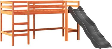 Ліжка та аксесуари, Ліжка та каркаси ліжок, Дитяче ліжко-горище з вежею, рожеве, 90 х 200 см, масив дерева, сосна