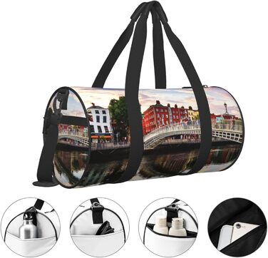 Містка дорожня сумка-мішок, спортивна сумка для подорожей Дублін, чорна, універсальний розмір